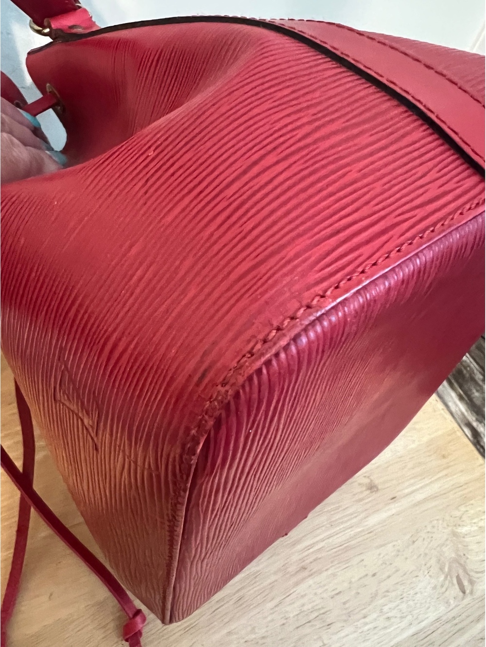 Louis Vuitton Red Epi Bucket Bag - Picture 7 of 9